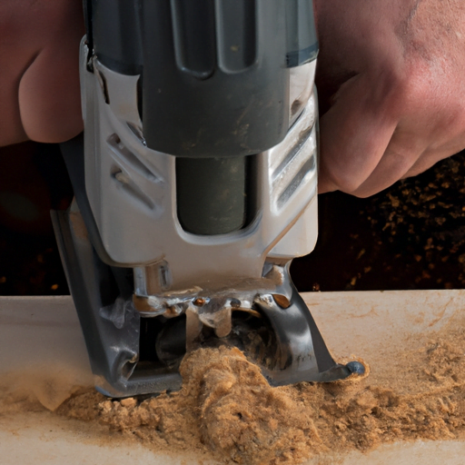 diy-jigsaw-tips-and-techniques-cutting-curves-rounded-corners-and-other-shapes.png An image showcasing a craftsman's hands skillfully maneuvering a jigsaw along a smooth curve on a wooden board