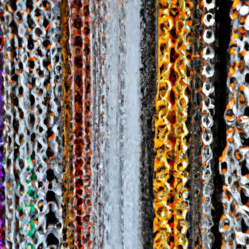 An image showcasing a colorful assortment of jewelry chains neatly arranged by the spool, varying in lengths, widths, and metals