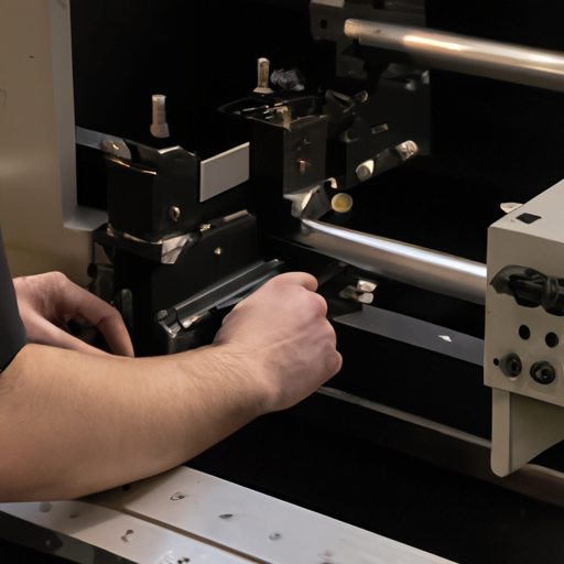 An image showcasing a person carefully adjusting the alignment of the X-axis belt on a 3018 CNC machine, with focused eyes, precision tools, and meticulous hand movements