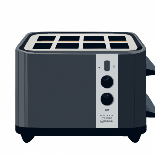 An image showcasing a toaster oven with a spacious interior, precise temperature control, convection fan for even baking, multiple rack positions, a digital timer, a removable crumb tray, and a sleek stainless steel design