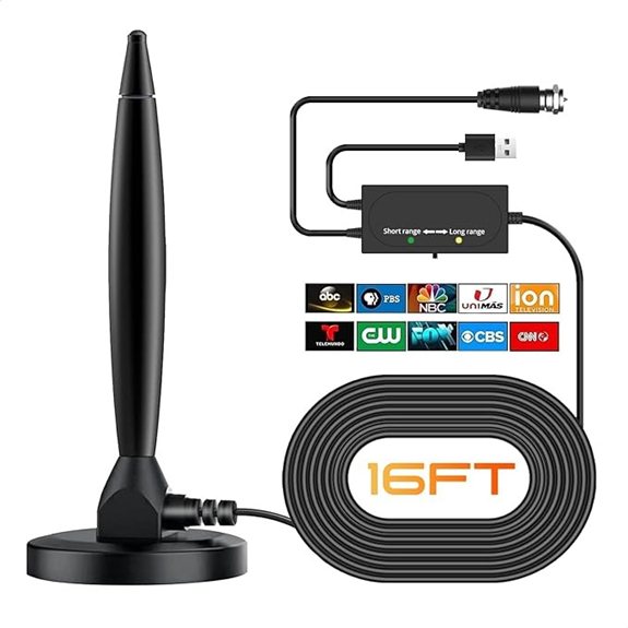 TV Antenna Indoor Digital HD with Amplifier Signal Booster