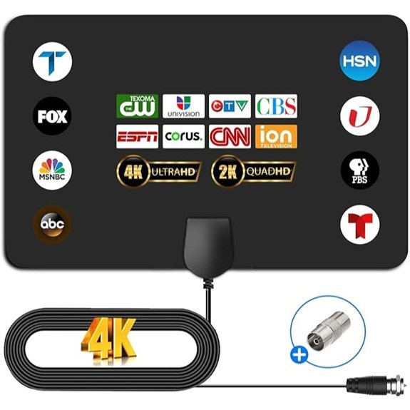 TV Antenna Indoor for Local Channels & Smart TVs